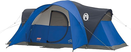Camping Tent, 6/8 Person Family Tent with Included Rainfly, Carry Bag, and Spacious Interior, Fits Multiple Queen Airbeds and Sets Up in 15 Minutes